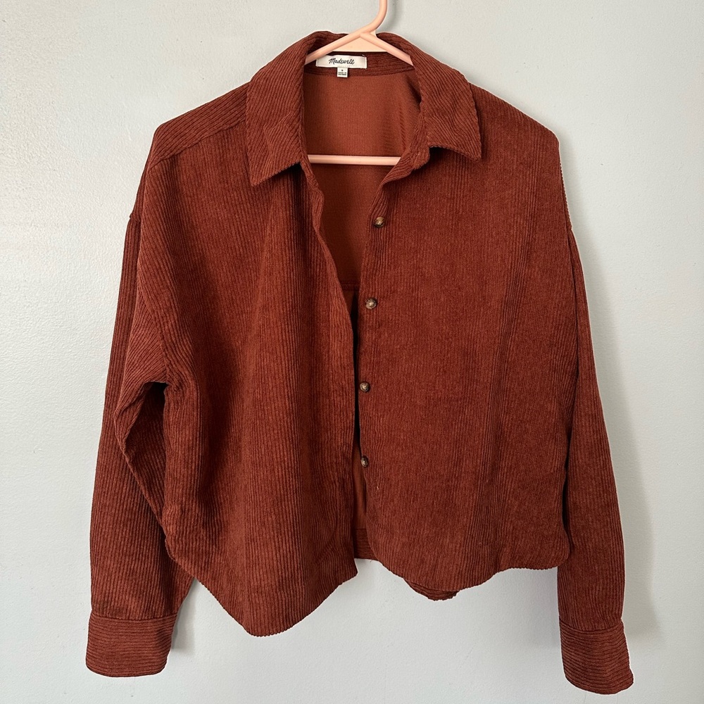 Madewell cropped corduroy bottom down. NWOT